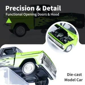 Vibrant Green Diecast Pickup Truck Model 9 S3e315ad3077c45a3bb54385ebd53a9daQ