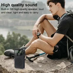 Black Portable Radio with Flashlight 11 S3e38ad51ec244ab5ae727f7a193f4b29F