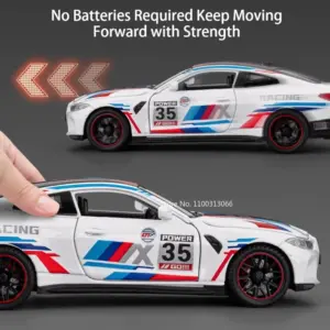 1:32 Scale M4 Diecast Toy Car with Lights 13 S3e5f4a934a76426bad5890a9b21f0036K