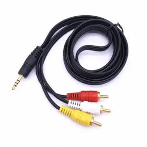 3.5mm to 3 RCA AV Cable, 5ft