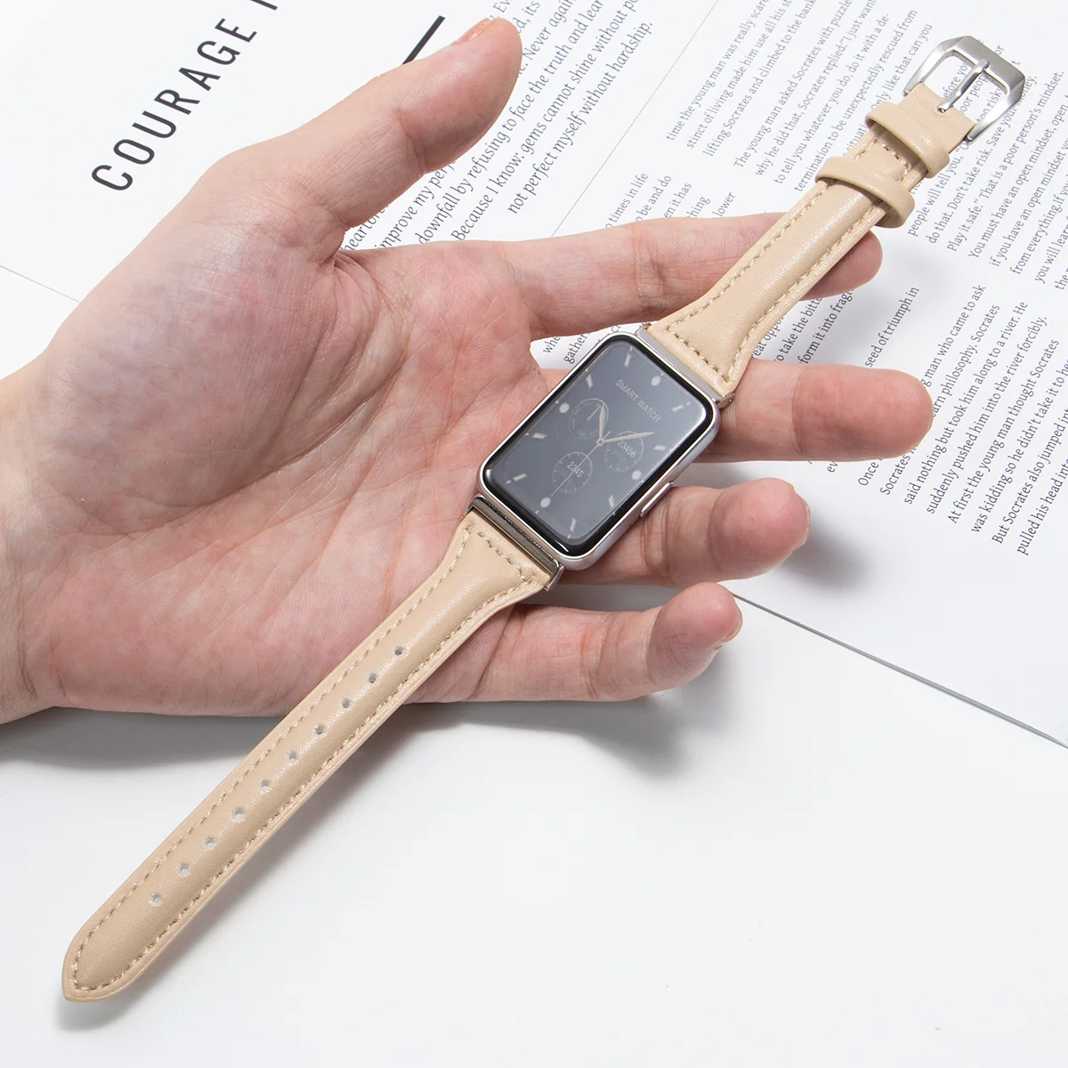 Leather Band for Galaxy Fit 3 20mm 10 Leather Band for Galaxy Fit 3 20mm - Image 10