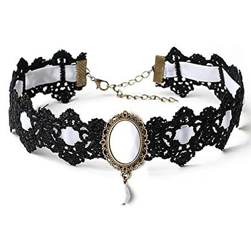 Gothic Victorian Black Lace Necklace 8 Gothic Victorian Black Lace Necklace - Image 8