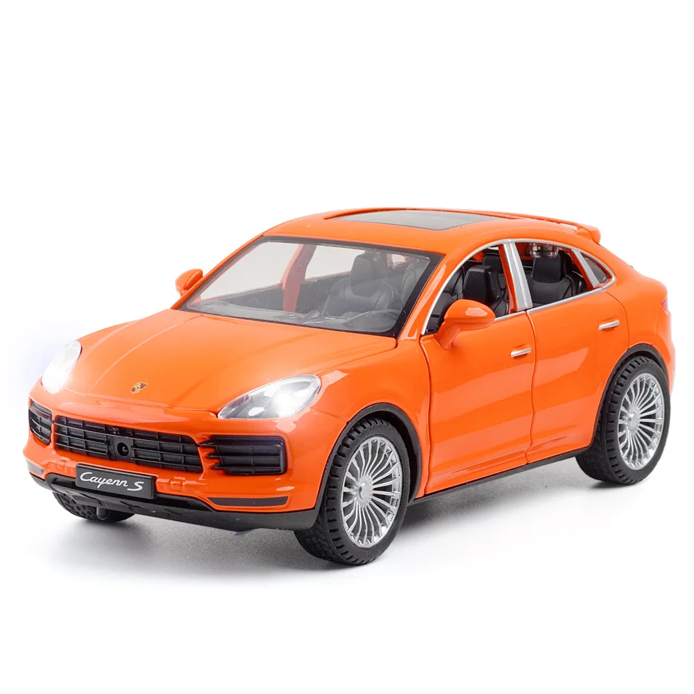 Vibrant Orange Porsche Cayenne S Turbo Diecast Model 5 Vibrant Orange Porsche Cayenne S Turbo Diecast Model - Image 5