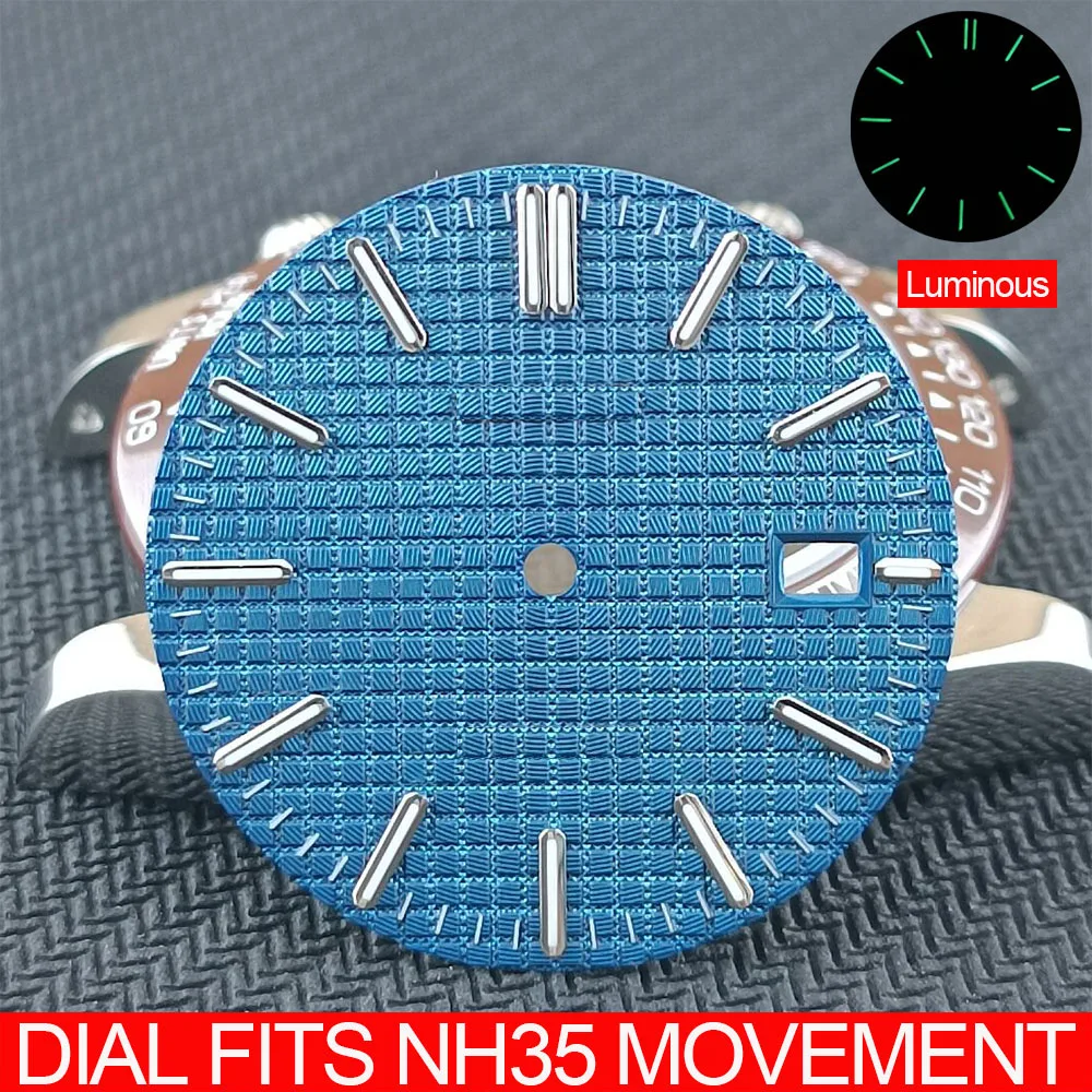 31.8MM Green Textured Watch Dial for NH35/NH36 6 31.8MM Green Textured Watch Dial for NH35/NH36 - Image 6