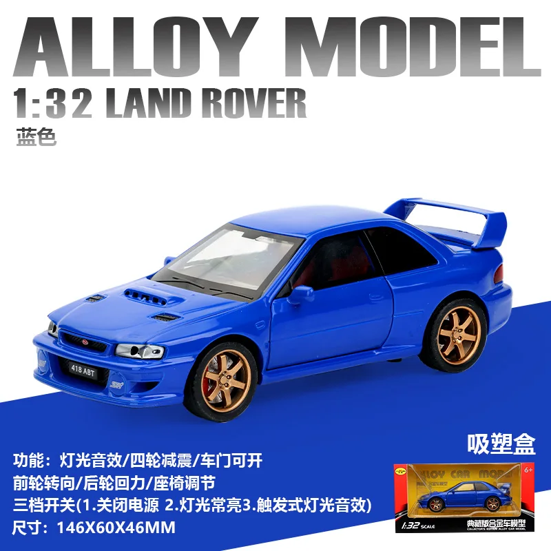 Vibrant Blue Subaru Impreza 1:32 Scale Diecast Model 9 Vibrant Blue Subaru Impreza 1:32 Scale Diecast Model - Image 9