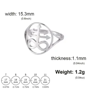 Lucifer Sigil Stainless Steel Ring for Men & Women 18 S3eecaad88545468890d58ae8250e2c70N