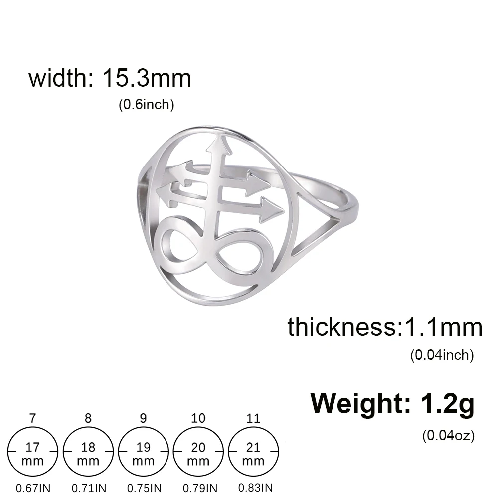 Lucifer Sigil Stainless Steel Ring for Men & Women 9 Lucifer Sigil Stainless Steel Ring for Men & Women - Image 9