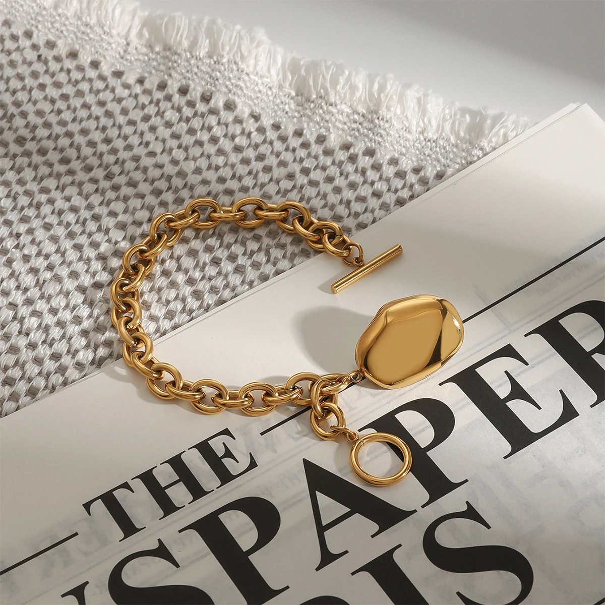 Elegant Stainless Steel Gold Women's Bracelet JDB0111005 5 Elegant Stainless Steel Gold Women's Bracelet JDB0111005 - Image 5