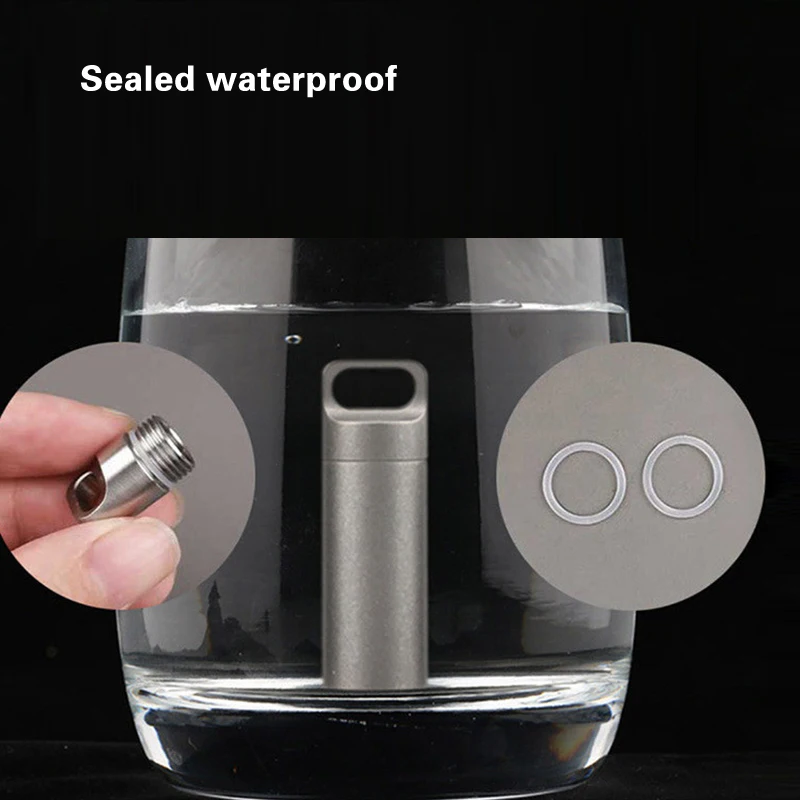 Titanium Alloy Pill Storage Box with Loop 4 Titanium Alloy Pill Storage Box with Loop - Image 4