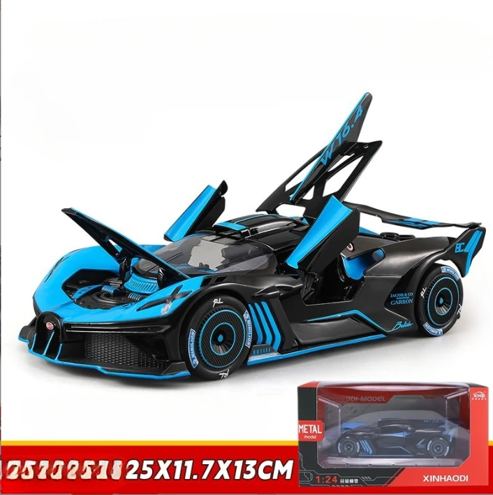 Bugatti Bolide Diecast Model 1:24 Scale with Light Sound 2 Bugatti Bolide Diecast Model 1:24 Scale with Light Sound - Image 2