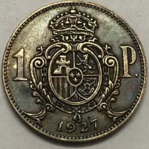 1927 Spain Alfonso XIII 1 Pesetas Replica Coin 4 S3f5f2a93dd28437fa7d9afe8406e759ay