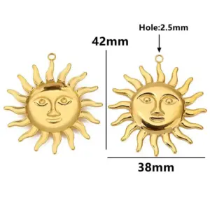 Stainless Steel Sun Pendant 38mm Brightening Jewelry 10 S3f5ff702d87c4ce6baad9b1950d523d00