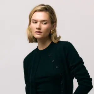 Stainless Steel Gold-Tone Spherical Earrings 9 S3f858a21136747f196f9a5f074cccb36U