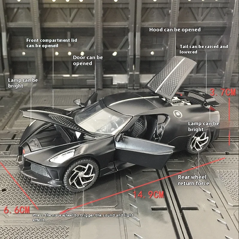 1:32 Bugatti La Voiture Noire Diecast Model 4 1:32 Bugatti La Voiture Noire Diecast Model - Image 4