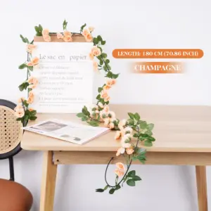 Vibrant Pink Silk Flower Vine for Decor 19 S3fbc53664a5a4e17a9b9fe049a712409q