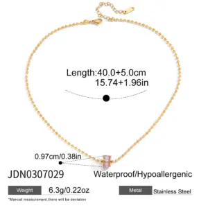 Stainless Steel Geometric Pendant Necklace 15 S3fc8663a38b94f5395d8bb1cf66b7249Q