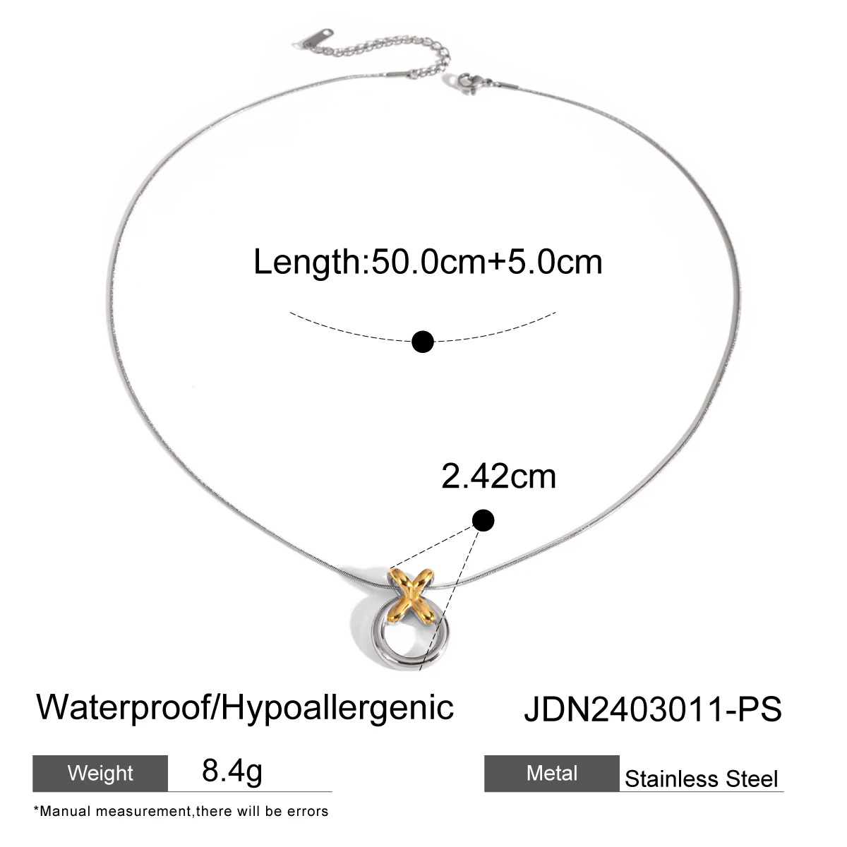 Stainless Steel Women's Circular Pendant Necklace 7 Stainless Steel Women's Circular Pendant Necklace - Image 7