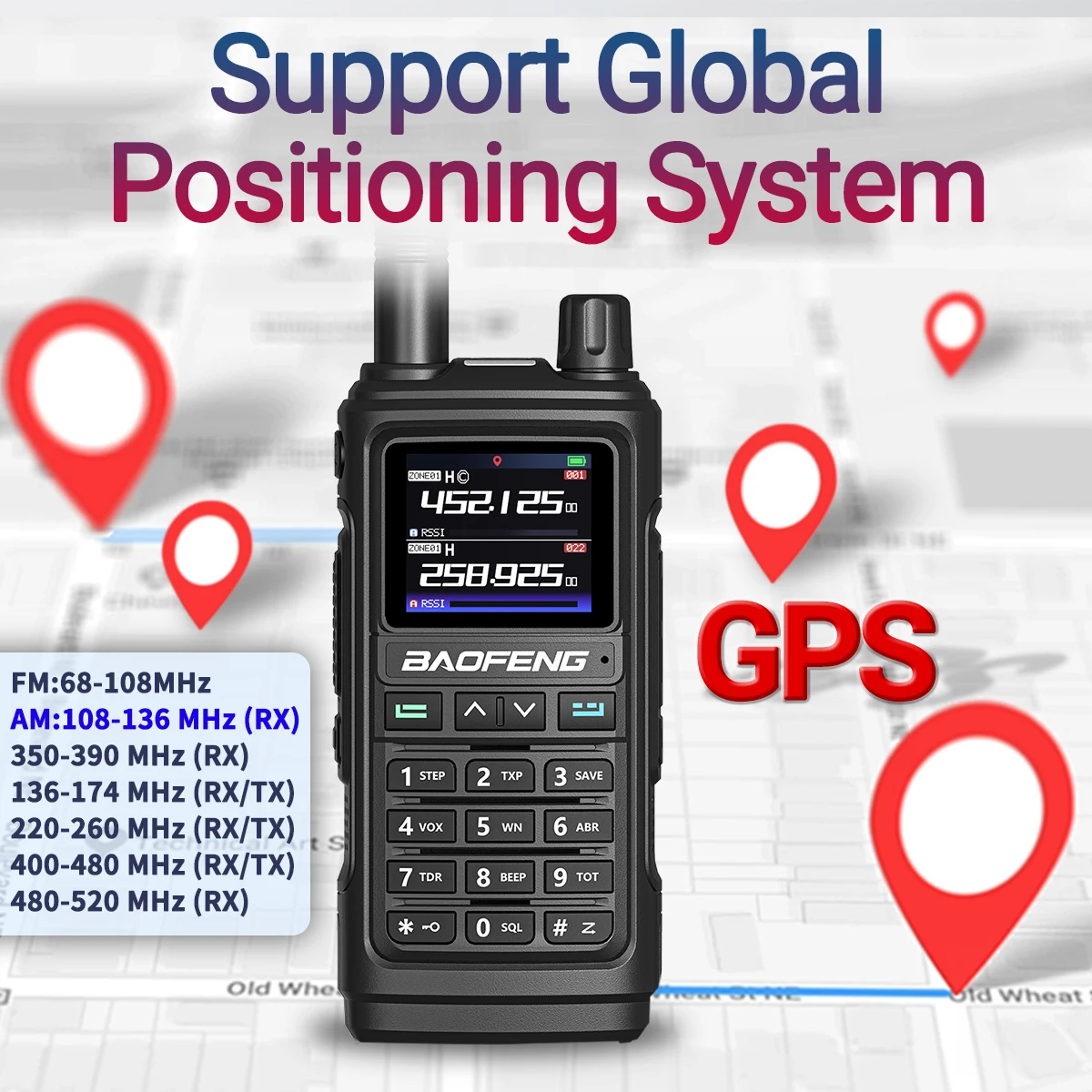 Baofeng UV-17 PRO GPS Walkie Talkie with 6 Bands 2 Baofeng UV-17 PRO GPS Walkie Talkie with 6 Bands - Image 2