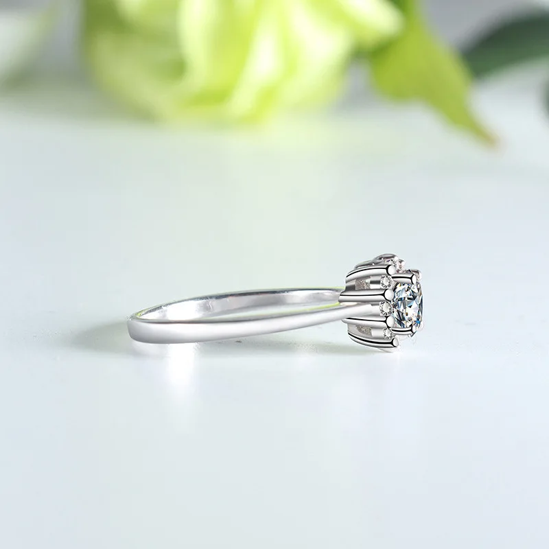 Silver Women's Ring with Cubic Zirconia Accent 5 Silver Women's Ring with Cubic Zirconia Accent - Image 5