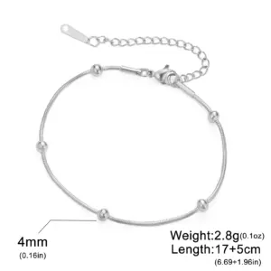 Elegant Beaded Stainless Steel Women's Bracelet 13 S3ff5031c574b4f5ca1d6e671998b3bddj 1