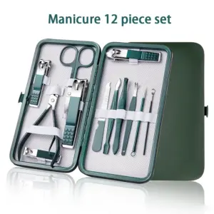 Dark Teal Professional Nail Care Set with 18 Tools 19 S400e4330c69746e385de2bd7a551ab38K