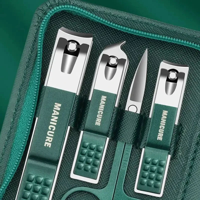 Stainless Steel Green Nail Care Set (6 or 9-Piece) 3 Stainless Steel Green Nail Care Set (6 or 9-Piece) - Image 3