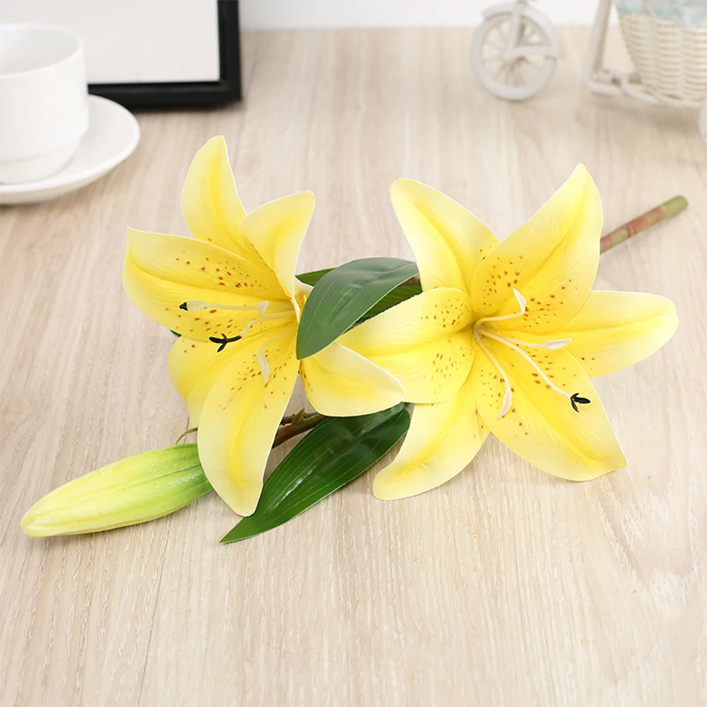 Artificial Lily Branch Decor with 15cm Open Flower 9 Artificial Lily Branch Decor with 15cm Open Flower - Image 9