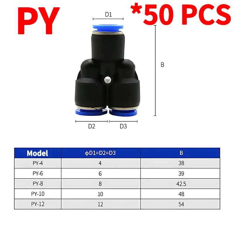 Y-Shaped Pneumatic Quick Release Fitting for Air System 10 Y-Shaped Pneumatic Quick Release Fitting for Air System - Image 10