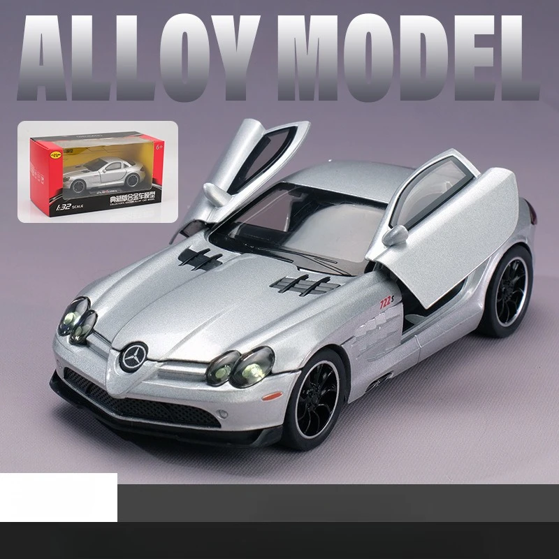 Silver 1:32 Scale Diecast Supercar Model 10 Silver 1:32 Scale Diecast Supercar Model - Image 10