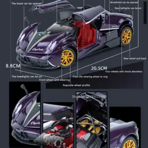 Pagani Huayra Zonda HP 1:24 Diecast Model 11 S4079e37cabfb4c75a1b27f4045028626t 1