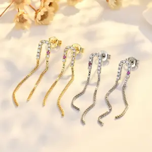 925 Silver Semi-Circular Tassel Earrings 11 S407d1f9eb0f84e42ad115353cc407aa14