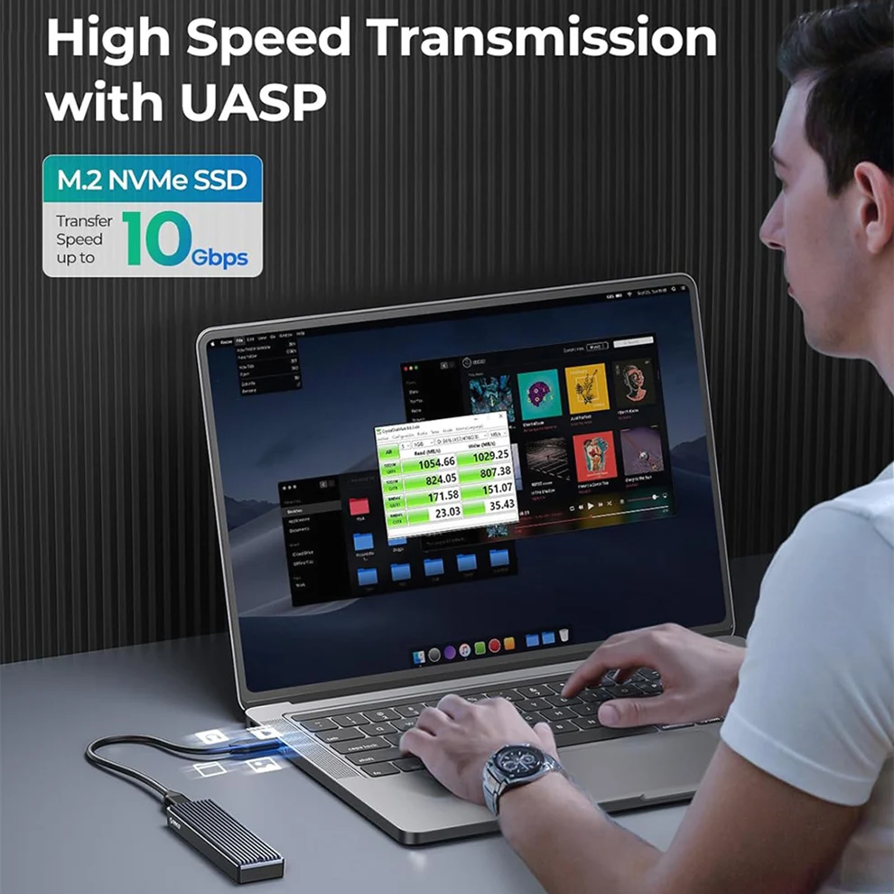 Aluminum M.2 NVMe SSD Enclosure 2TB Support 2 Aluminum M.2 NVMe SSD Enclosure 2TB Support - Image 2