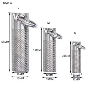 Titanium Alloy Travel Pill Box - Multiple Sizes 12 S4085aab372e34ed4adeebd4f5b3bb8cc6