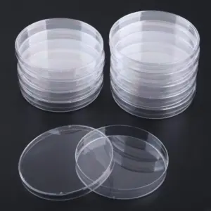 Set of 10 90mm Glass-Like Plastic Petri Dishes 9 S4085ce2986be43a2a7122c835bebbff6F