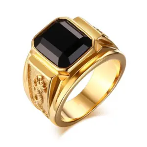 Bold Men's Cocktail Ring with Black Stone 13 S40b2ea21ae56423792f6ef4c4acd20ebr
