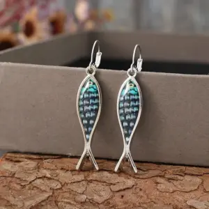 Vintage Fish-Shaped Silver Earrings for Women 6 S40fc32898aed42b08a6f60bf78b477bck