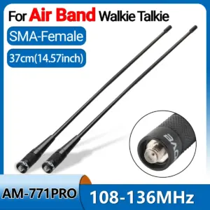 Black SMA-Female Air Band Antenna for Radios 17 S410a78b2df3f439f8e822d55b42b3b21y