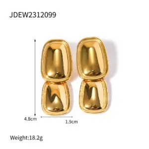 Gold Stainless Steel Geometric Earrings JDEW2312099 12 S410ac3d88c8a48a6bef6e7155c11bcc4N 2