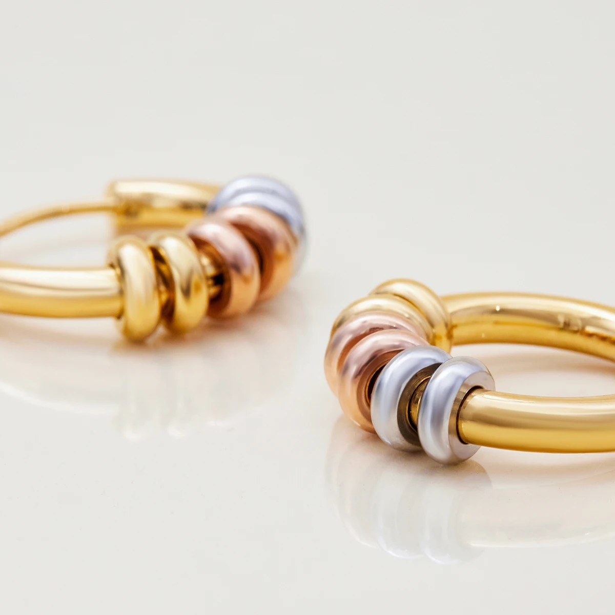 Stainless Steel Layered Hoop Earrings 5 Stainless Steel Layered Hoop Earrings - Image 5