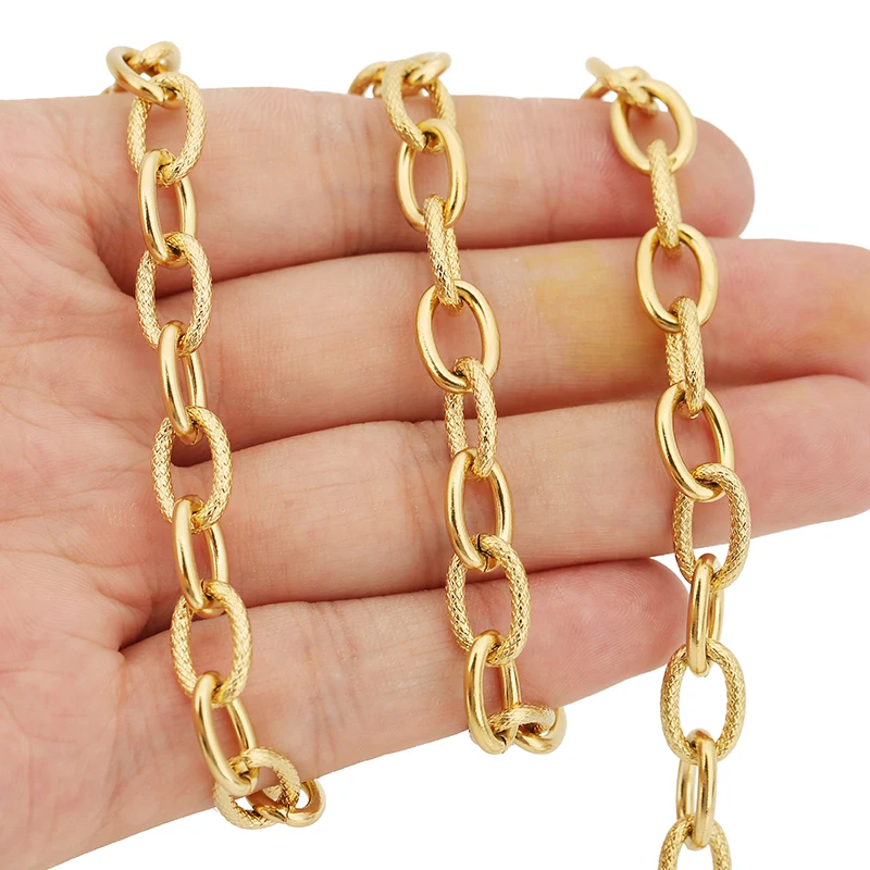 Heavy Stainless Steel Jewelry Chain in Gold Tone 6 Heavy Stainless Steel Jewelry Chain in Gold Tone - Image 6