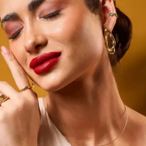 Minimalist Irregular Gold Steel Earrings 8 S41816f96bb2944f18fcbe75dd57b48e1s