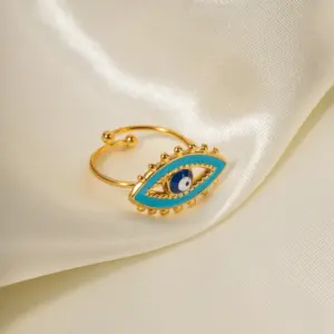 Gold-Colored Stainless Steel Eye Ring 8 S4188d11a6bdf41d3bb1e878573054fbcb
