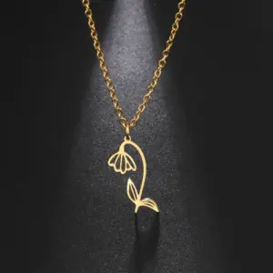 Birth Month Flower Necklace Collection 13 S41c7aa85aec1404ebbe5b737805d986aE