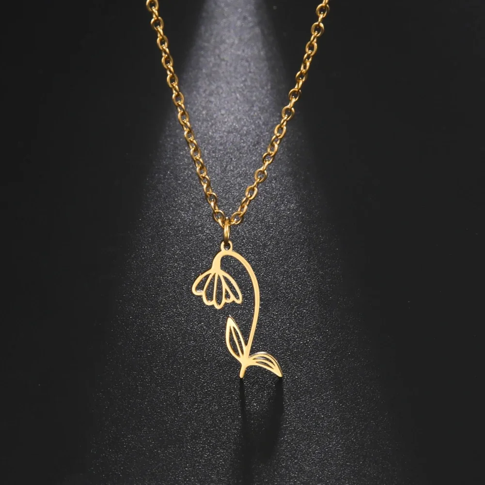 Birth Month Flower Necklace Collection 4 Birth Month Flower Necklace Collection - Image 4