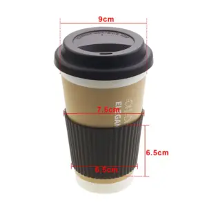 Silicone Cup Sleeve and Lid Set for 8.5-9 cm Cups 11 S41cd65ee79414f428abb19768238269aJ