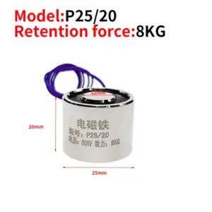 Mini Electromagnetic Lifting Magnet P20/15 6V 19 S41f146ccf64b4fe8a45c2ce6da51da51X