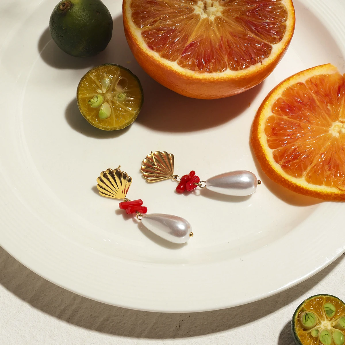 Stainless Steel Shell-Inspired Earrings 3 Stainless Steel Shell-Inspired Earrings - Image 3