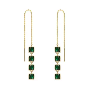 Gold Green Zircon Kimono Earrings 6 S42167f2e8e2846a29857997cbcba816cg