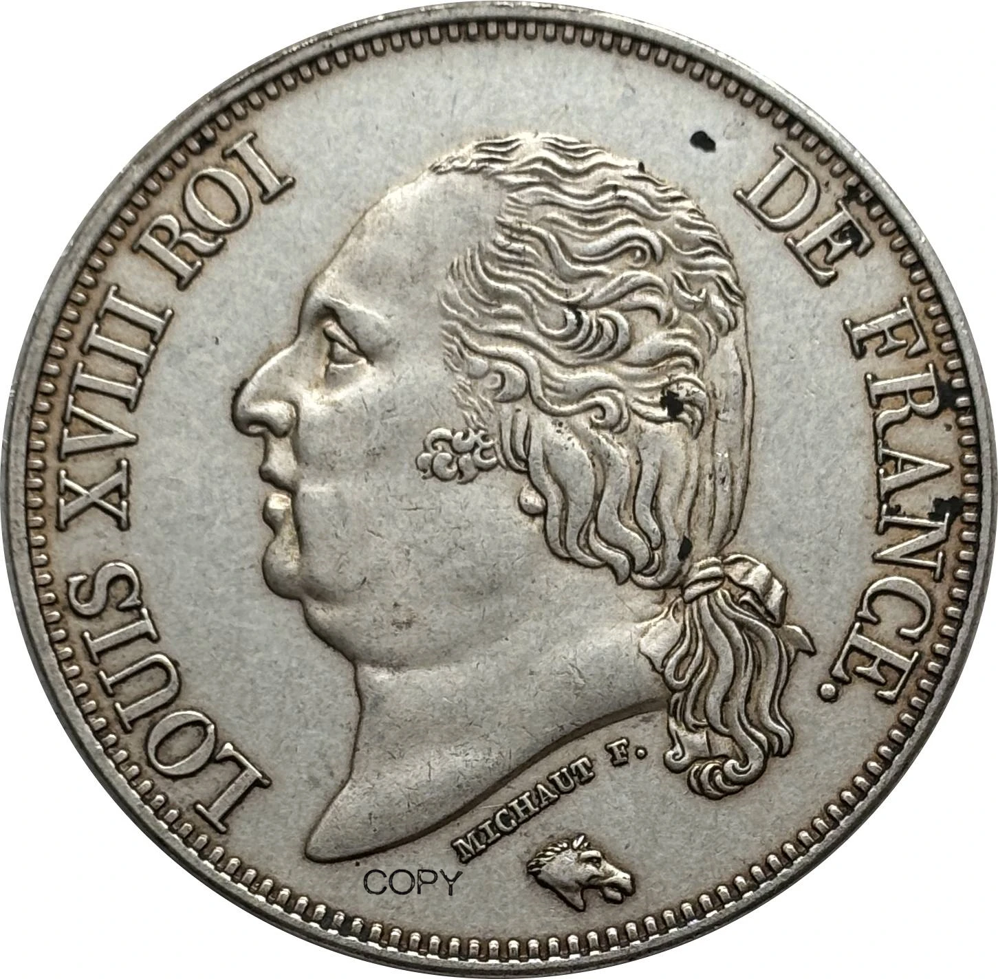 Louis XVIII Silver Replica Coins Set 6 Louis XVIII Silver Replica Coins Set - Image 6