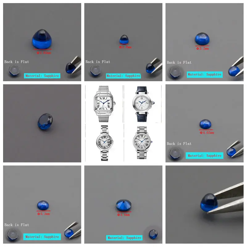 Blue Sapphire Crown for Cartier Watches Model № 4 Blue Sapphire Crown for Cartier Watches Model № - Image 4
